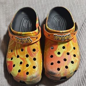 CROCS Kids Water Shoes - Orange and Black